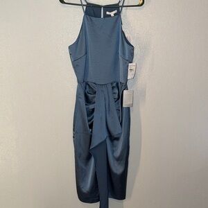 Elegant Blue Sleeveless Dress